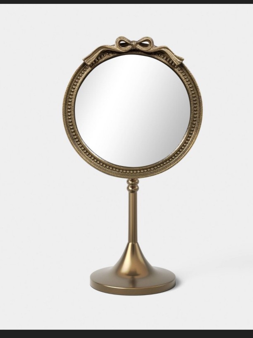 Brass Makeup Mirror with Bow Dark Gold
- Threshold,